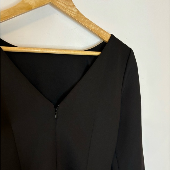 Eliza J Feather Cuff Black Mini Cocktail Dress - Picture 3 of 9